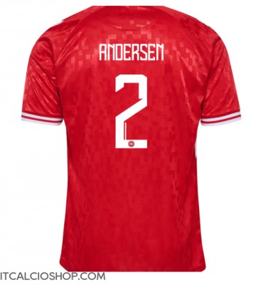 Danimarca Joachim Andersen #2 Prima Maglia Europei 2024 Manica Corta